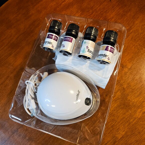 New one NUVOMED PORTABLE AROMA DIFFUSER W/ 4 X 5ml OIL BOTTLES included - Picture 6 of 6